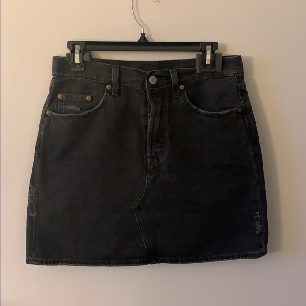 Levi’s High Waisted Denim Skirt Black 28
